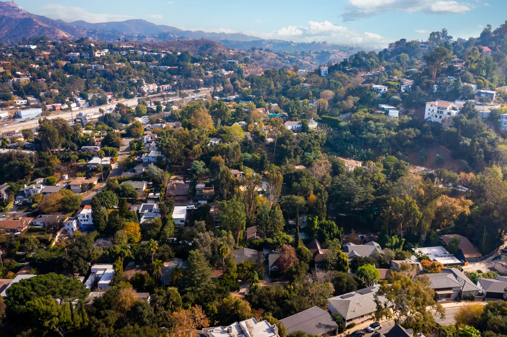 Overhead neighborhood